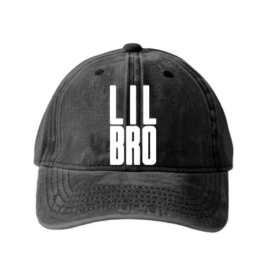 Lil Bro - Siblings Men Kids Adult Fraternity Littl Washed Denim Baseball Caps