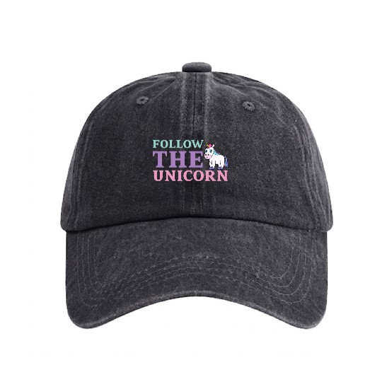 Unicorn Washed Denim Baseball Caps