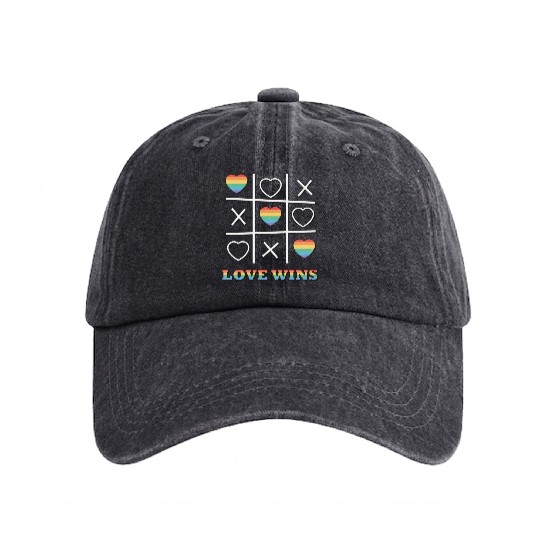 pride month Washed Denim Baseball Caps