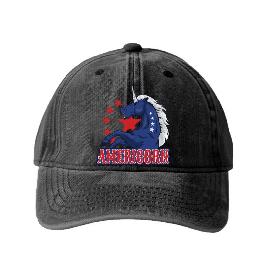 Americorn 4th Of July 1776 Washed Denim Baseball Caps