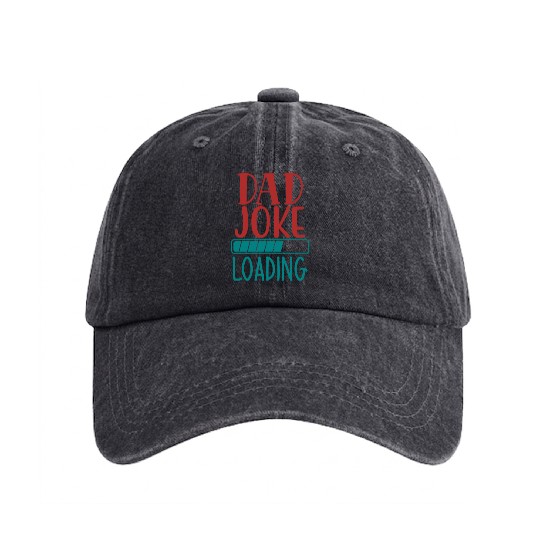 Dad Joke Loading Washed Denim Baseball Caps