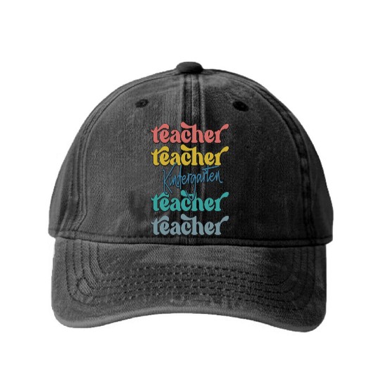 Kindergarten Teacher Washed Denim Baseball Caps