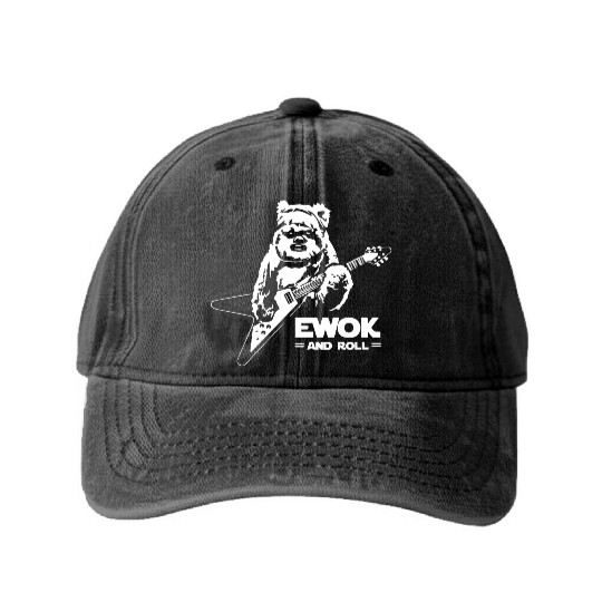 New Ewok And Roll Guitar Funny Washed Denim Baseball Caps