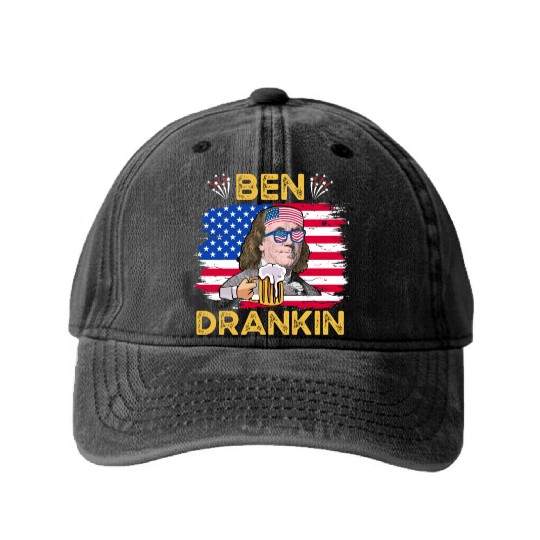 Ben Drankin US President Independence Day Washed Denim Baseball Caps