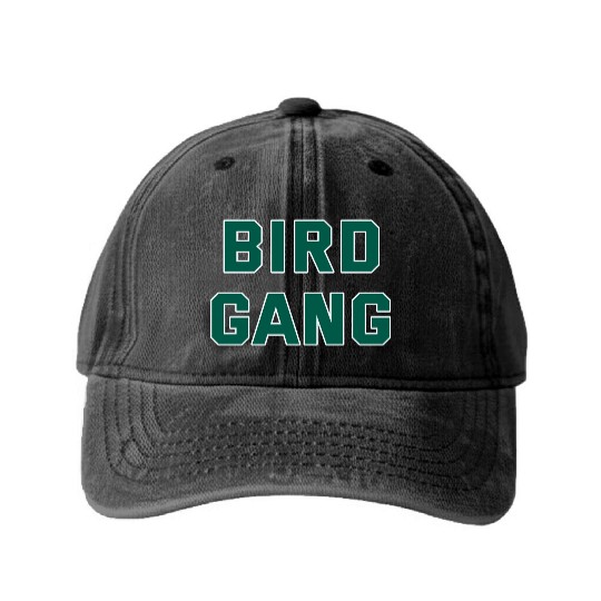 Bird Gang Washed Denim Baseball Caps