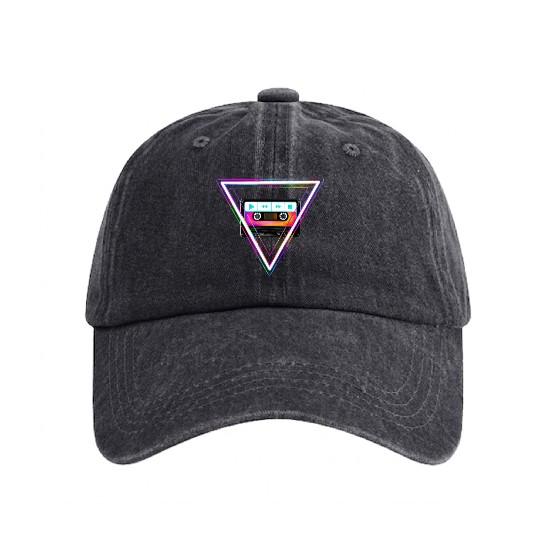 Totally Triangular 80s Cassette Tape Washed Denim Baseball Caps