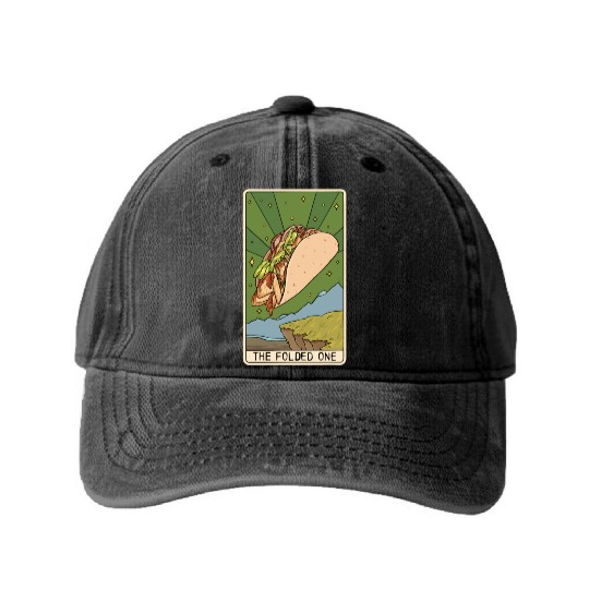 Tarot Card Reader Taco Lover Taco Eater Mexican Washed Denim Baseball Caps