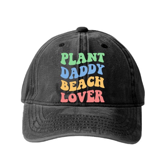 Plant Daddy Beach Lover Iv Washed Denim Baseball Caps
