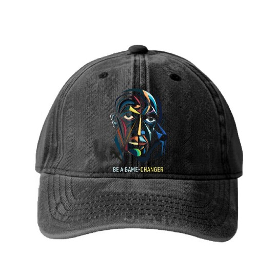 Be A Game Changer Washed Denim Baseball Caps