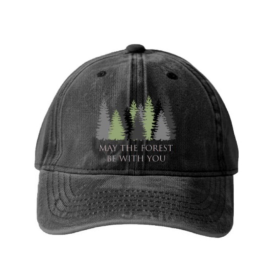 May The Forest Be With You Washed Denim Baseball Caps