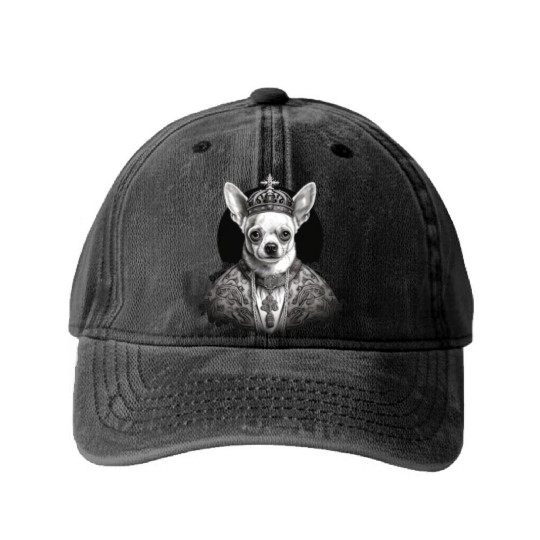 Chihuahua - Pope Dog Church Vatican Catholic Washed Denim Baseball Caps