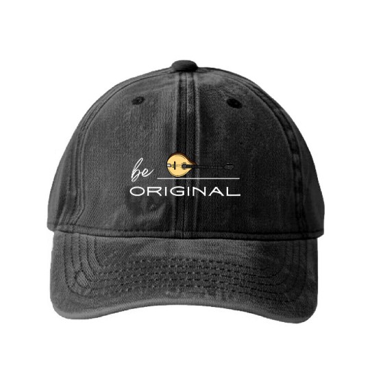 Irish Bouzouki Instrument Greek Washed Denim Baseball Caps