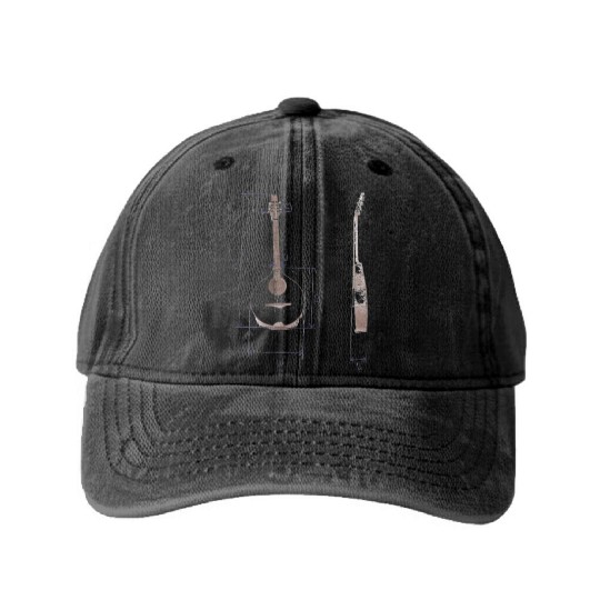 Irish Bouzouki Instrument Greek Washed Denim Baseball Caps