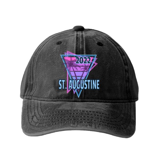 2022 St Augustine Vacation Washed Denim Baseball Caps