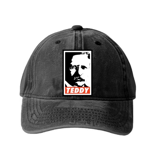 Teddy Roosevelt Washed Denim Baseball Caps
