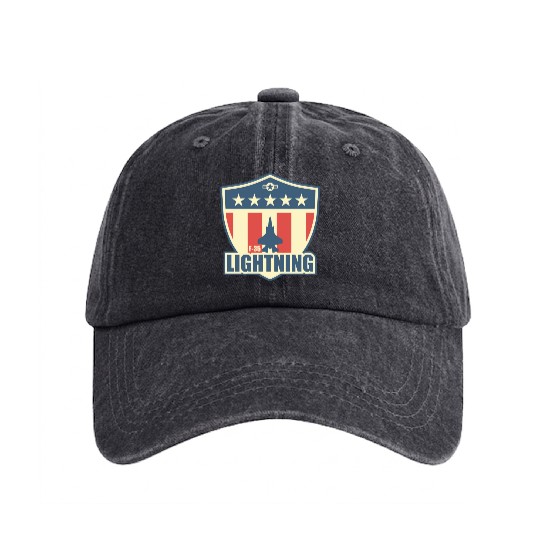 F35 Lightning boy Copy Copy Washed Denim Baseball Caps