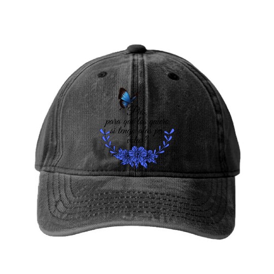 Frida Kahlo Quotes nature Washed Denim Baseball Caps