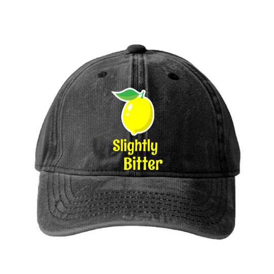 Slightly Bitter Lemon Fruit Washed Denim Baseball Caps