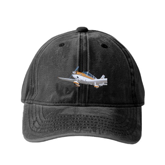 piper pa 28 cherokee Washed Denim Baseball Caps