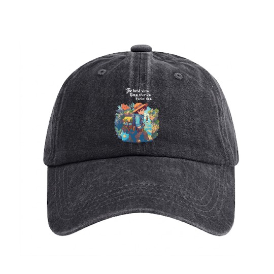 Mountains Tour Washed Denim Baseball Caps Design