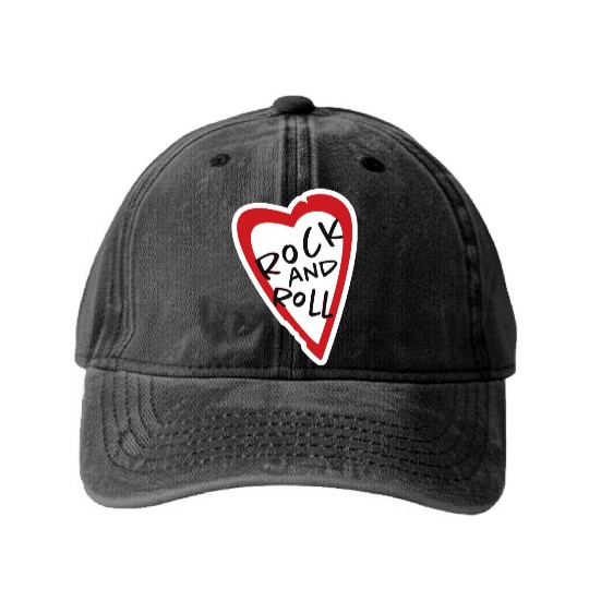 Rock and roll Lover Washed Denim Baseball Caps