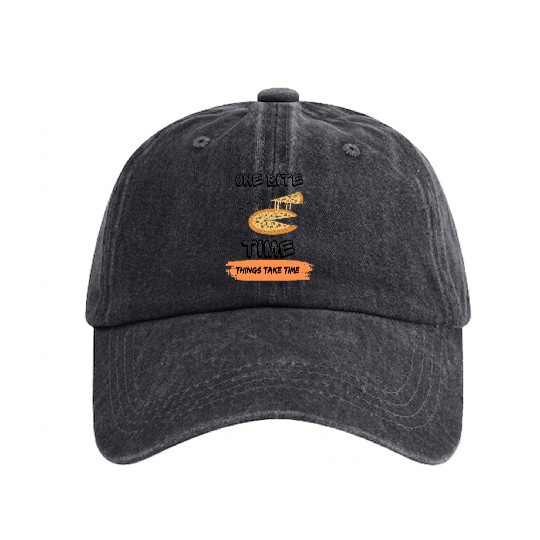 One bite at the time. Washed Denim Baseball Caps