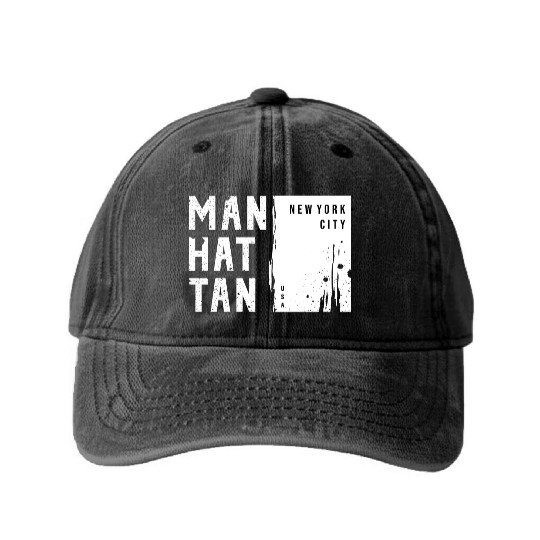 Manhattan Washed Denim Baseball Caps