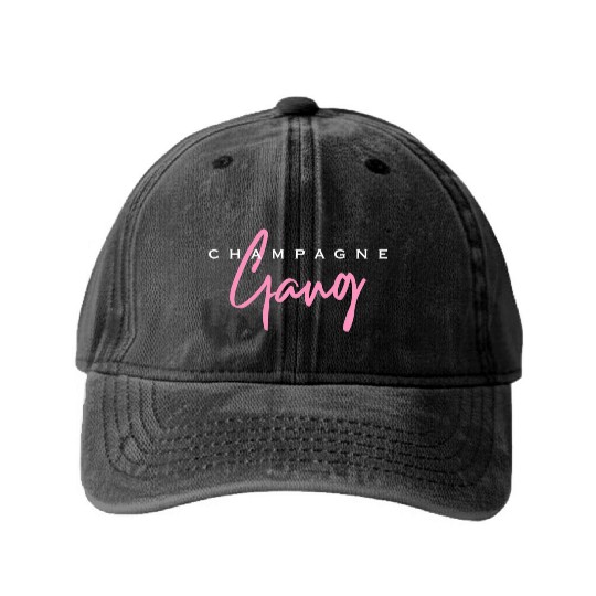 Champagne Gang Washed Denim Baseball Caps