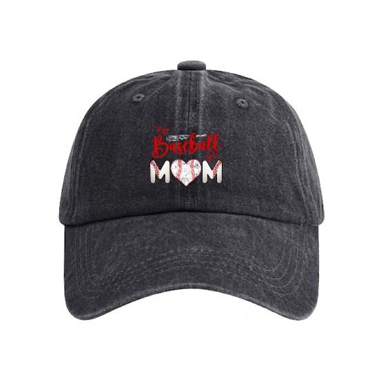 Baseball Mom Mothers Day Baseball Lover Baseball Washed Denim Baseball Caps