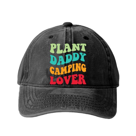 Plant Daddy Camping Lover Washed Denim Baseball Caps