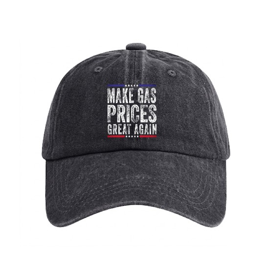 Make Gas Prices Great Again Anti Biden Republican Washed Denim Baseball Caps