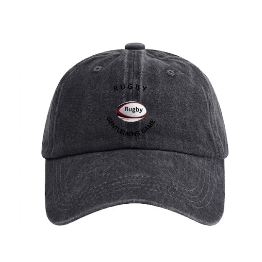 RUGBY GENTLEMENS GAME Washed Denim Baseball Caps