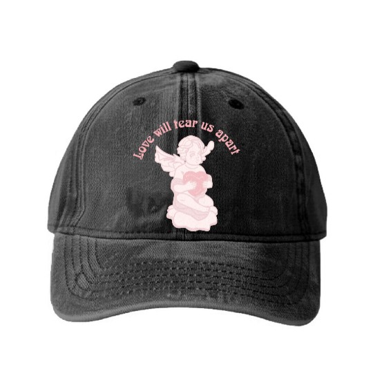 Love Will Tear Us Apart Washed Denim Baseball Caps