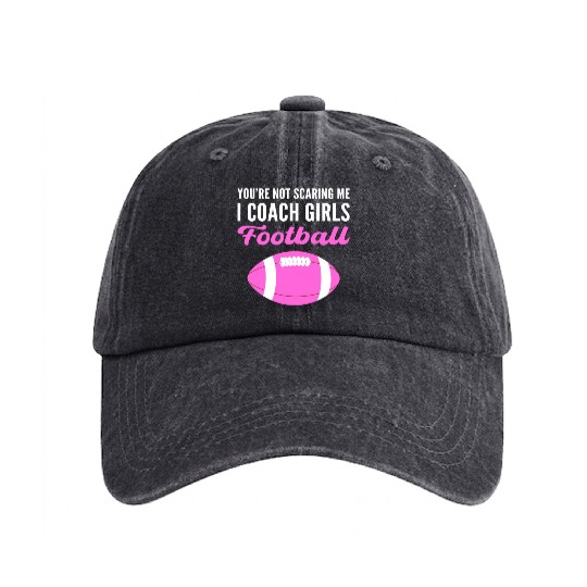 I Coach Girls Assistant Referee Gift Washed Denim Baseball Caps