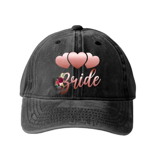 Bride Bridal Wedding Bachelorette Party Washed Denim Baseball Caps