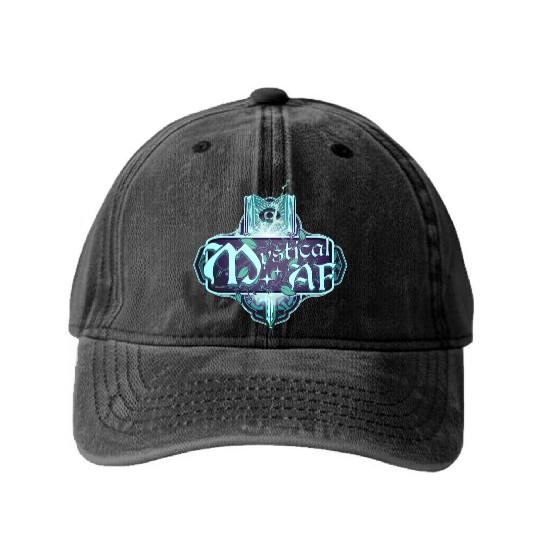 Mystical AF Spell Book and Mystic Eye Washed Denim Baseball Caps