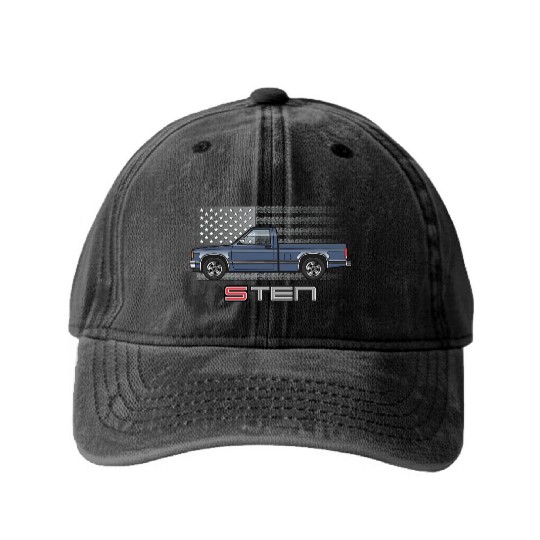 Usa Blue Grey Washed Denim Baseball Caps
