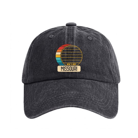 Total Solar Eclipse Missouri April 28 2024 Eclipse Washed Denim Baseball Caps