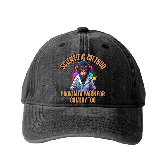 Scientific Method: Proven to work for comedy too. Washed Denim Baseball Caps