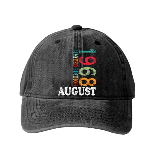 august 1968 Anniversary august 1968 august Washed Denim Baseball Caps