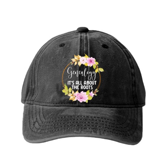 Genealogy It's All About The Roots Washed Denim Baseball Caps