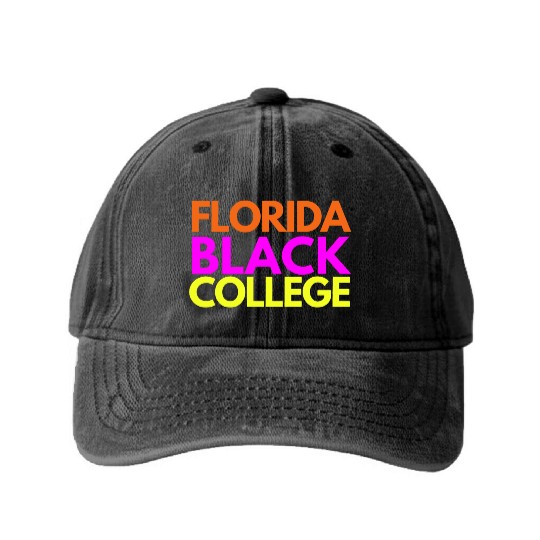 Florida South Black College (Crossfit edition) Washed Denim Baseball Caps