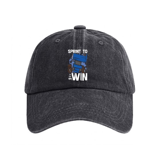 Sprint Car Mom Dirt Track Racing Racing Race Day Washed Denim Baseball Caps