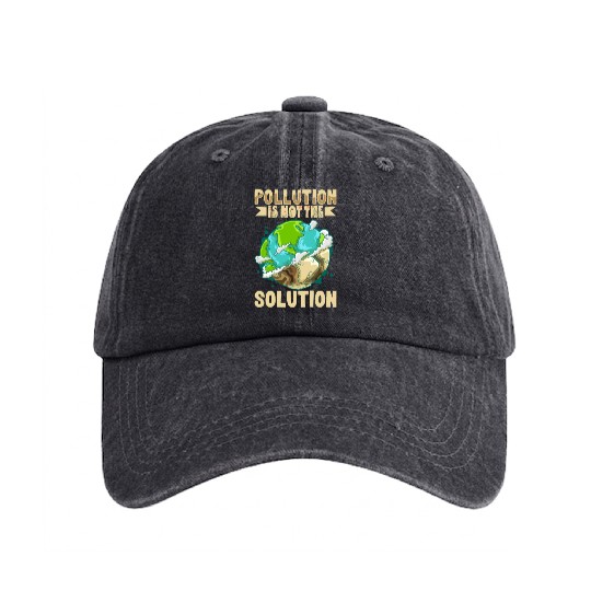 Climate Change Environmental Earth Day Planet Washed Denim Baseball Caps