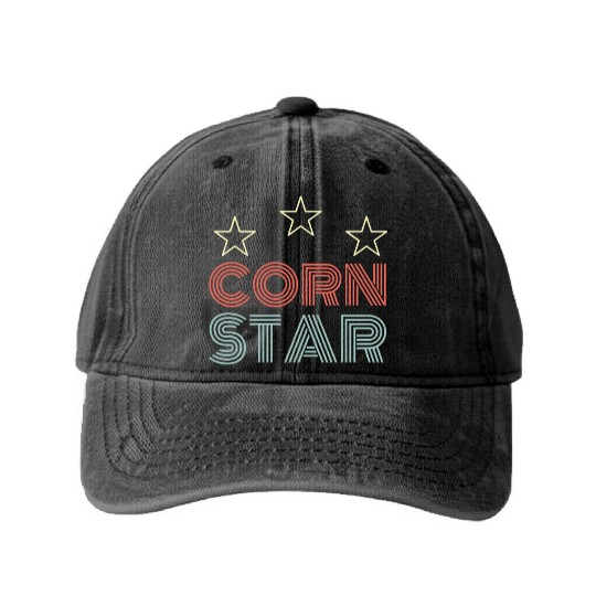 Corn Star Washed Denim Baseball Caps