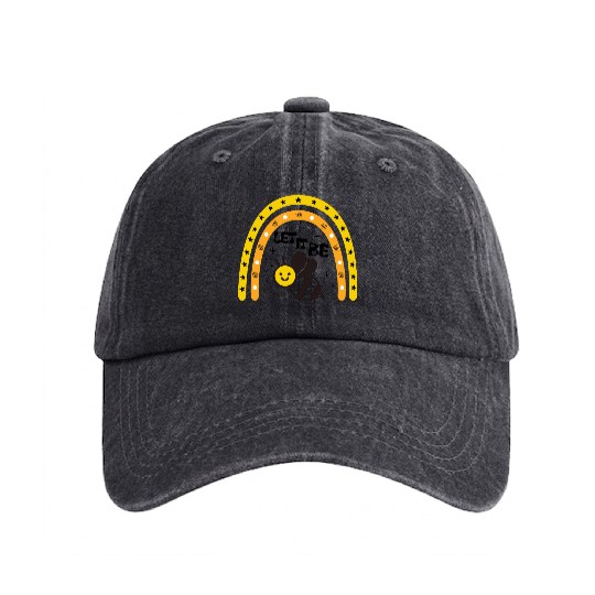Let it bee Washed Denim Baseball Caps