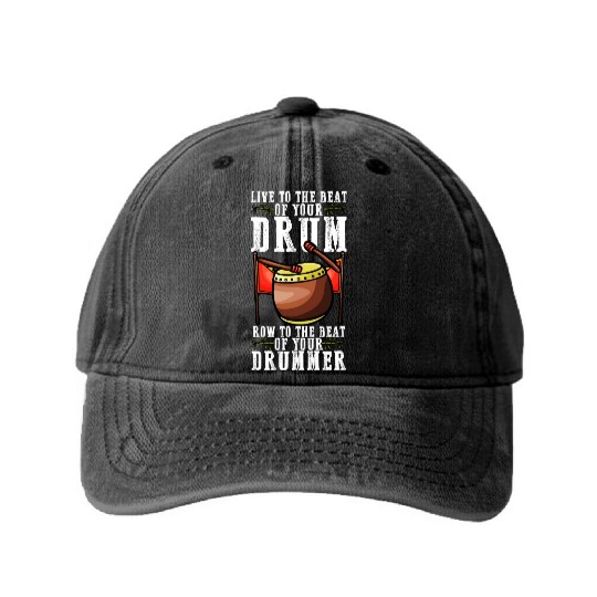 Dragon Boat Racing Paddle Washed Denim Baseball Caps