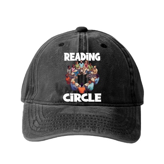 Reading Literature Reading Circle Buck Criticism Washed Denim Baseball Caps