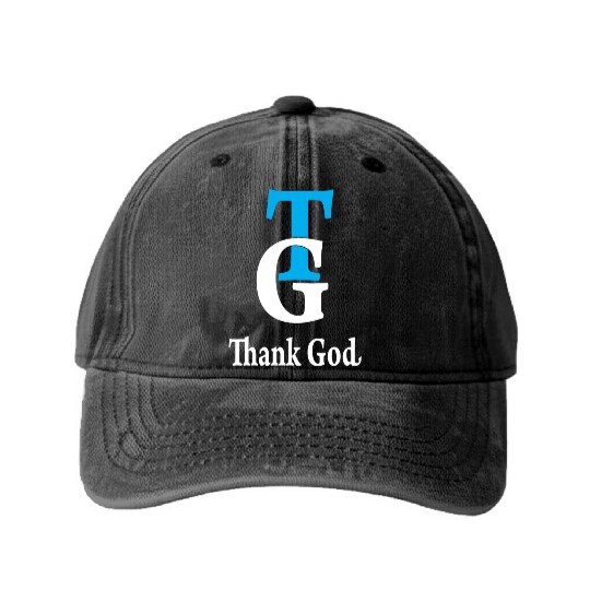 Thank God TG Love Jesus Christian Christmas Washed Denim Baseball Caps