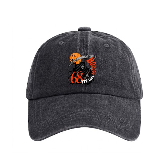 Grim reaper, creepy halloween Washed Denim Baseball Caps